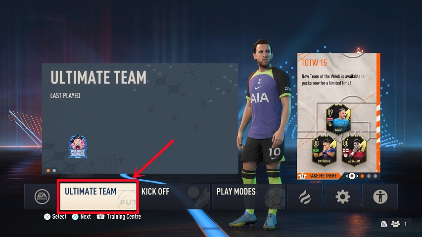 Se connecter à Ultimate Team